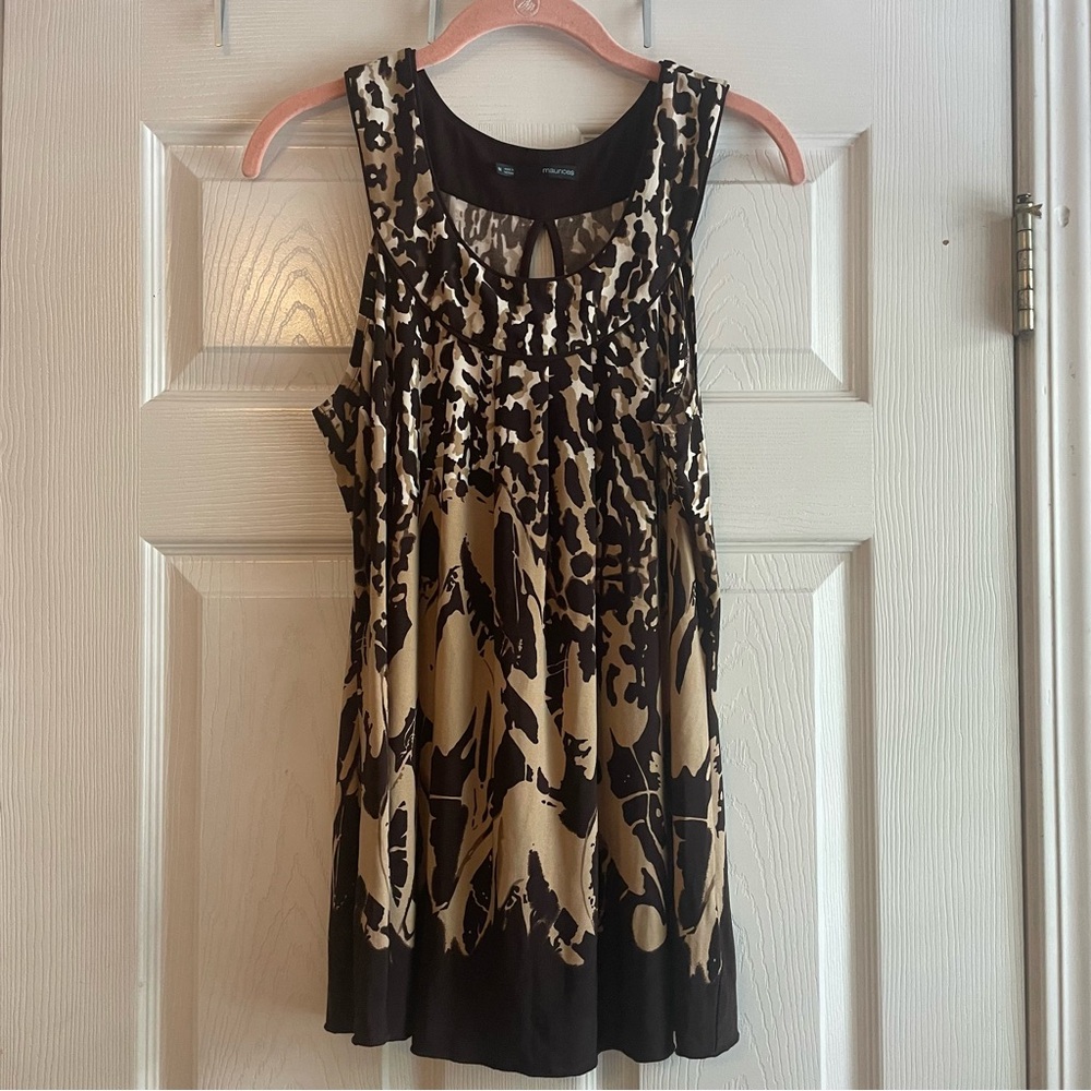 Maurices Medium Brown Tan Tunic Tank Top